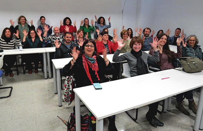 Integrantes de uno de los cursos de formación en lengua de signos impartidos por la EFIAP