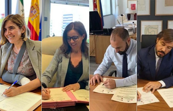 De izquierda a derecha, Rocío Blanco, Ana Carlota Amiga, Manuel Giménez y Miguel Motas