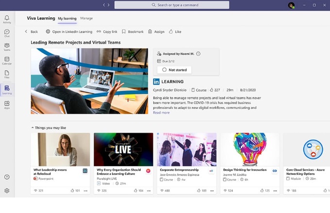 Cornerstone se integra en Microsoft Viva Learning para llevar la formación al flujo de trabajo