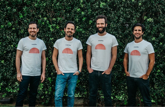 De izquierda a derecha, Luís Rocha, Nuno Pinto, Rui Carvalho y Miguel Santo Amaro, fundadores de Coverflex