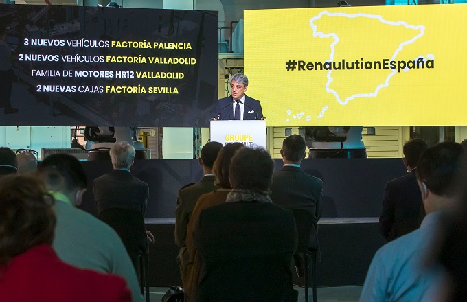 Luca de Meo, CEO de Grupo Renault, durante la presentación del plan