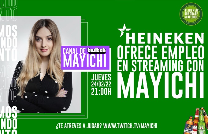 Heineken España recurre a la streamer Mayichi para captar talento