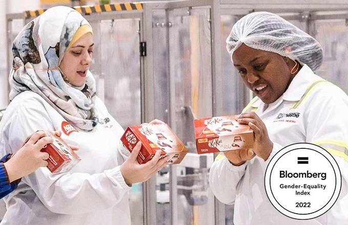 Nestlé, incluida en el Índice de Igualdad de Género de Bloomberg por cuarto año consecutivo