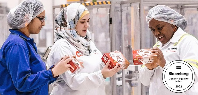 Nestlé, incluida en el Índice de Igualdad de Género de Bloomberg por cuarto año consecutivo
