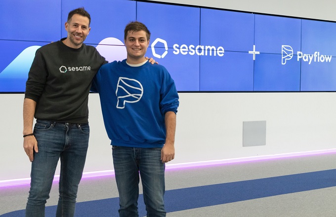 Albert Soriano, fundador de Sesame HR, y Benoit Menardo, cofundador de Payflow