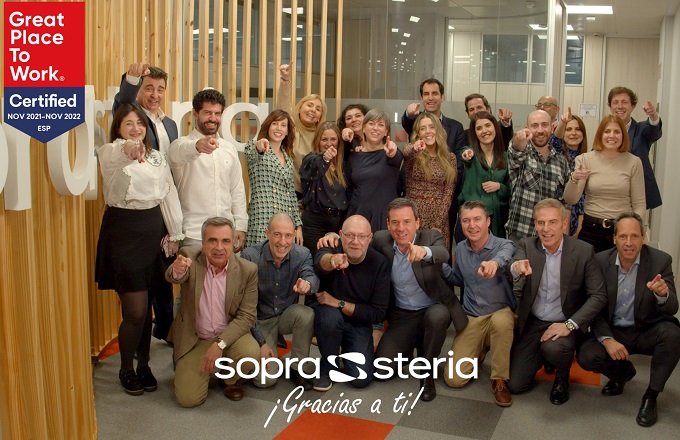 Sopra Steria es reconocida como una de las mejores empresas para trabajar en España