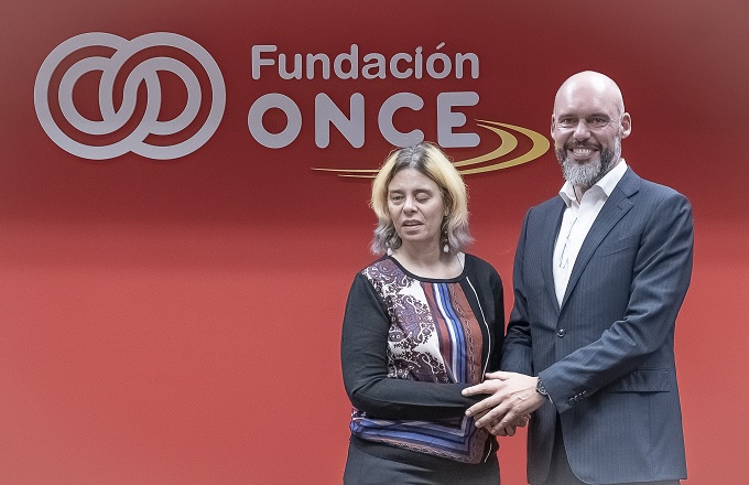 Virginia Carcedo, secretaria general de Fundación ONCE, y Carlos Javier Díaz, presidente y fundador de Northius