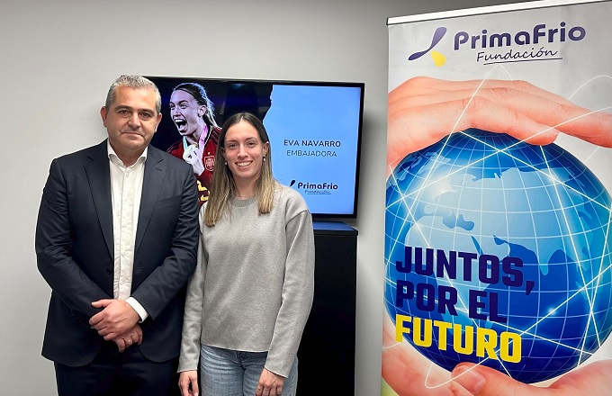 Eva Navarro y Juan Conesa, presidente de la Fundación Primafrio