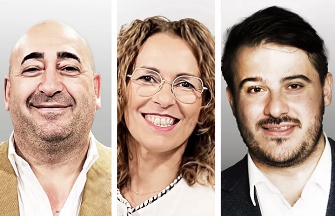 Jaume Sans (izda.), Silvia Pizarro y Jesús Moreno