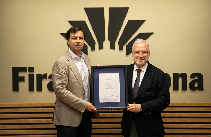 Jordi Martín, director de Aenor en Cataluña, y Constantí Serrallonga, director general de Fira de Barcelona