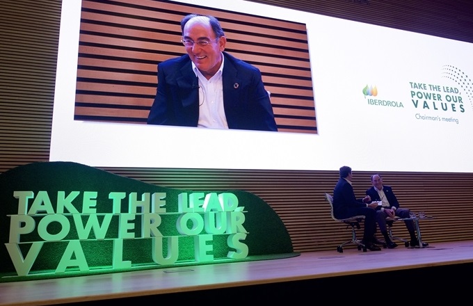 Ignacio Galán, durante el encuentro con los empleados