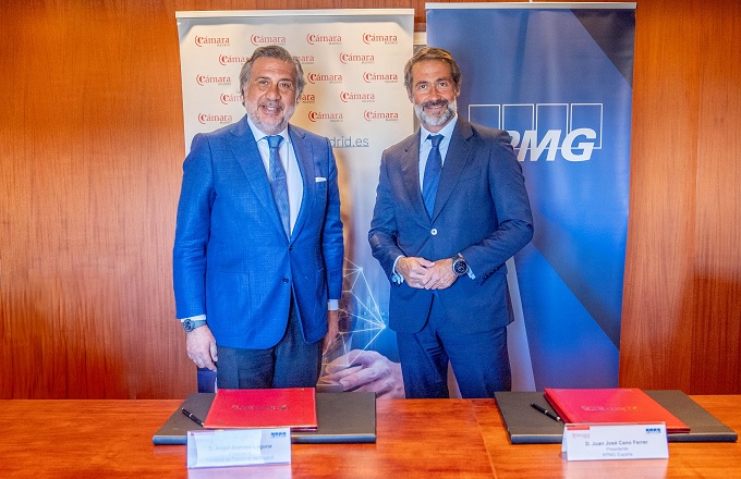 Ángel Asensio, presidente de la Cámara de Comercio de Madrid, y Juanjo Cano, presidente de KPMG España