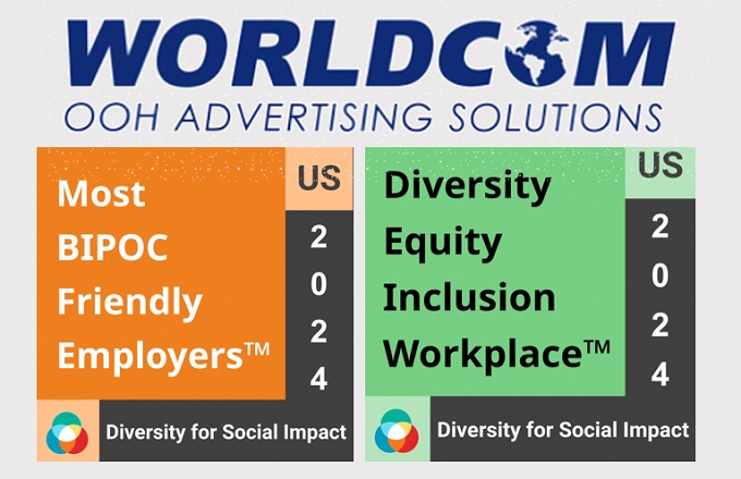 Worldcom OOH consigue los certificados BIPOC y DEI Workplace