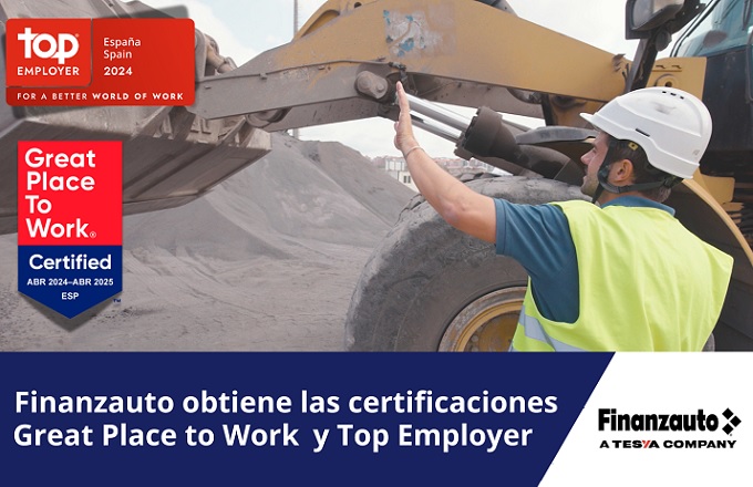Finanzauto obtiene las certificaciones Great Place to Work y Top Employer