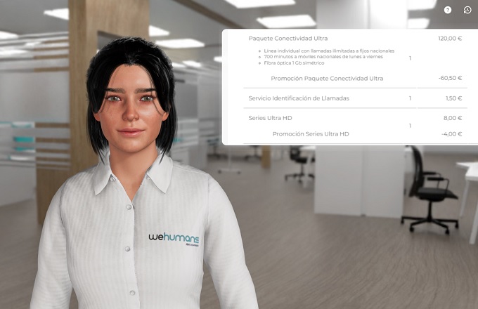 Wehumans lanza un humano digital que resuelve las consultas sobre facturación