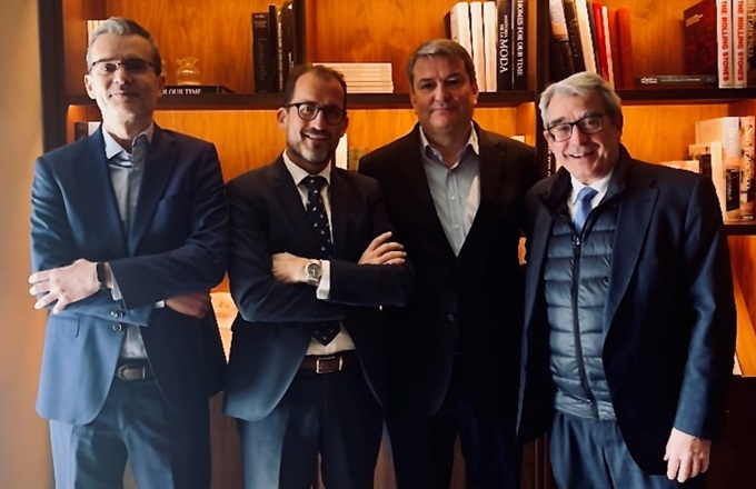 Desde la izquierda: Ernesto Rubio, Antonio Díaz, Ignasi Colindres y Juan José Muñoz, representantes de Aespla y Aspren.