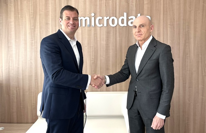 Javier Torres, general manager de Cegid para Iberia, Latam y África, y Manuel Sánchez, CEO de Microdata