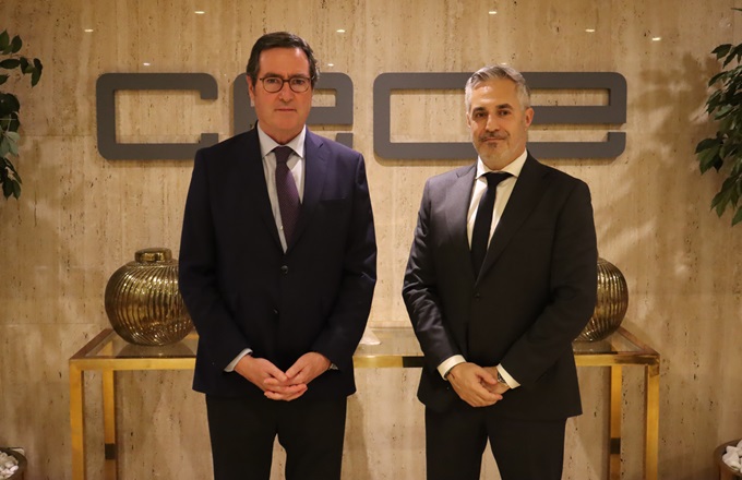 Antonio Garamendi, presidente de la CEOE, y Francisco Ribeiro, CEO de ManpowerGroup España