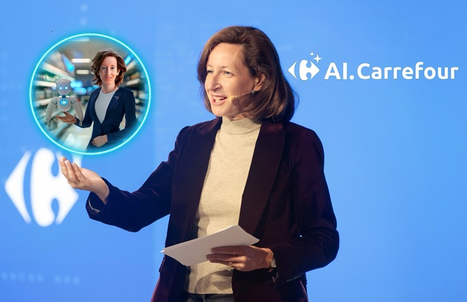 Imagen de Elodie Perthuisot, directora ejecutiva de Carrefour España, durante el lanzamiento de la inteligencia artificial de la compañía