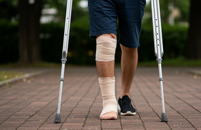 Imagen de un individuo lesionado