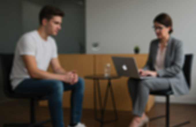 Imagen de una entrevista de trabajo