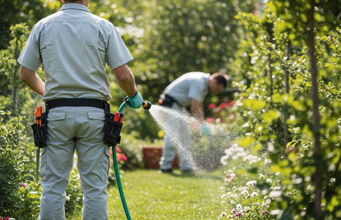 Imagen de operarios de jardinería