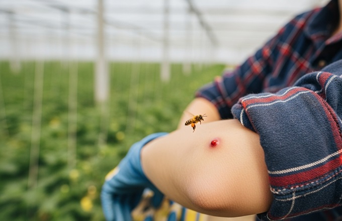 Imagen de una picadura de abeja