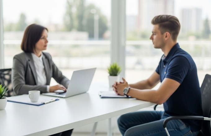 Imagen de una entrevista de trabajo