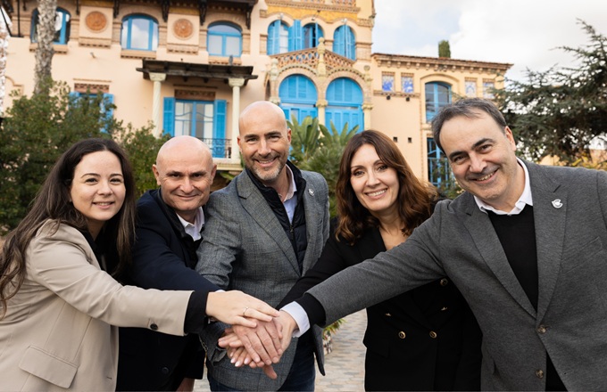 Imagen de Anna Saludes, responsable de la unidad de Compliance y Desarrollo Corporativo, José María García, director de servicios HCM/BPO, Carles Castilla, CEO de Grupo Castilla, Noelia Jiménez, CEO de Concilia2, y Javier Castilla, director de A&F.