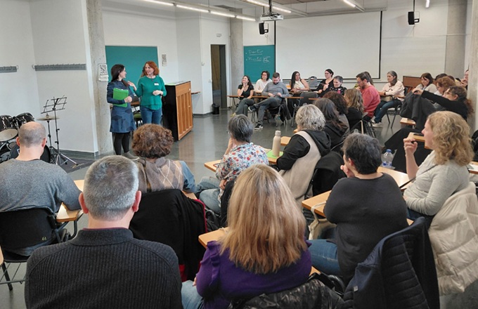 Primera sesión del ensayo del Coro Comunitario de la UAB ©UAB