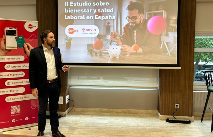 Stanislas de Bourgues, CEO de Edenred España, durante la presentación del informe