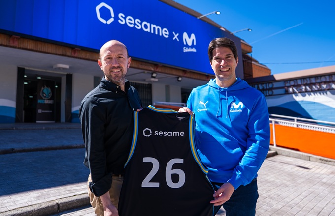 Imagen de Miguel Ortega, director de operaciones y negocio de Movistar Estudiantes, y Tiago Santos, VP of community & growth de Sesame,