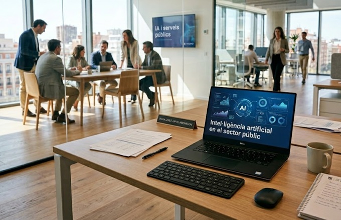 Uso de inteligencia artificial en una oficina