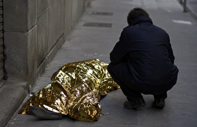 Representación de una persona que se ha suicidado