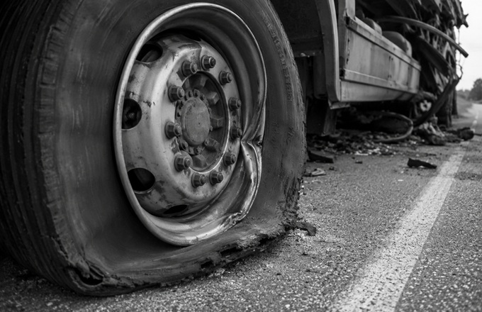 Camión accidentado