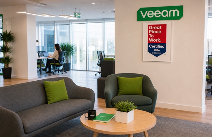 Veeam obtiene la certificación Great Place To Work en 25 países