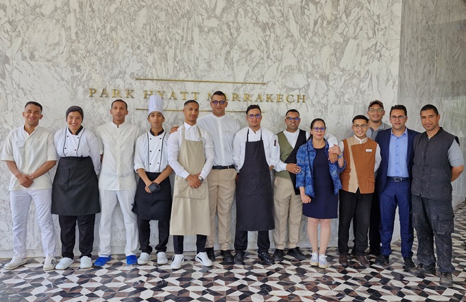Participantes del programa RiseHY en el hotel Park Hyatt Marrakech