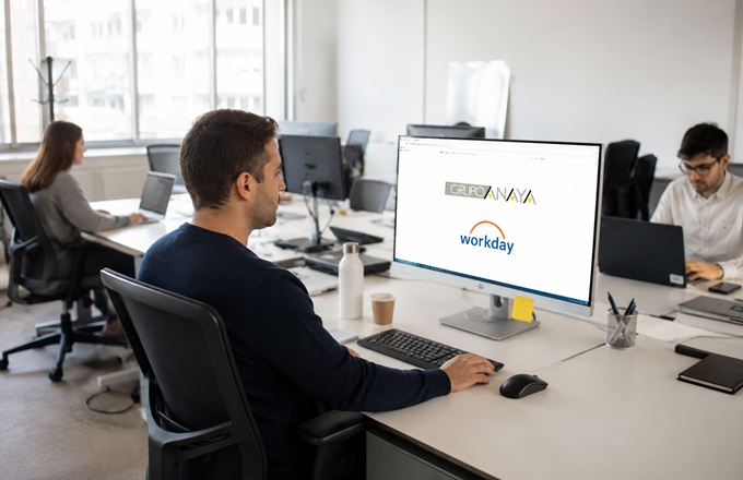 Profesionales trabajando en una oficina