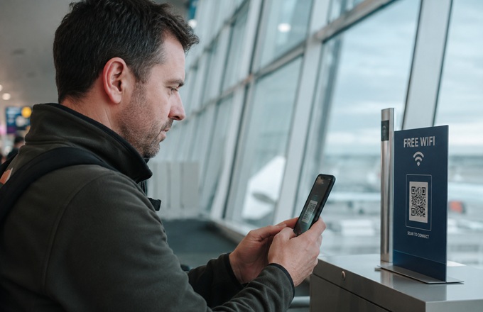 Conexión wifi en aeropuerto