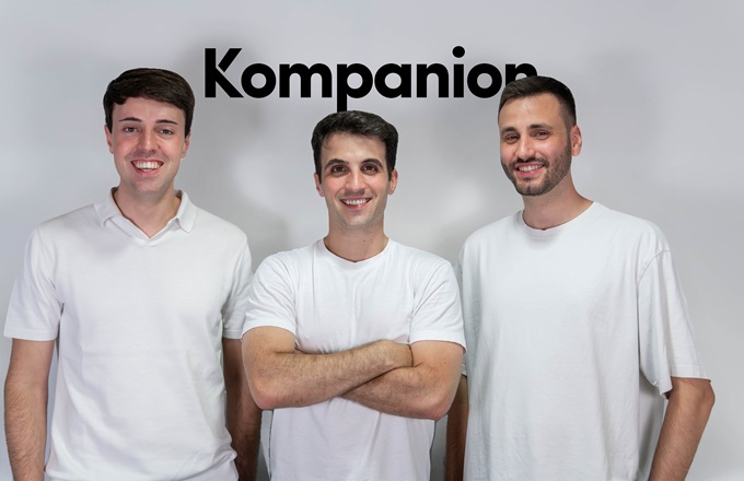 Jordi Pané i Juni, Guillem Pujol Martínez y Eduard Mas Miserachs, fundadores de Kompanion