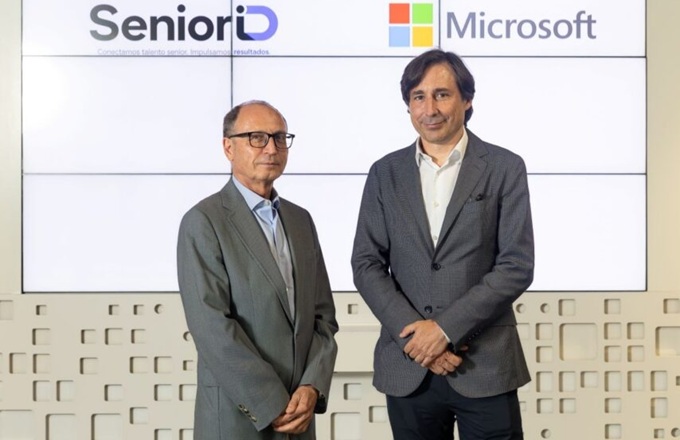 Fernando Martín, presidente de SeniorID, y Paco Salcedo, presidente de Microsoft España