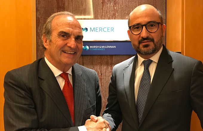 Joaquim Gay de Montellá (izda.) con Ignasi Puigdollers, socio de Mercer