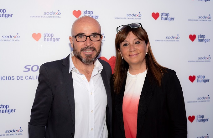 Carina Cabezas, presidenta de Sodexo Iberia, y Pablo Aledo, director general de la Fundación Altius