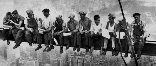 Charles C Ebbets workmen eating lunch Charles C Ebbets workmen eating lunch