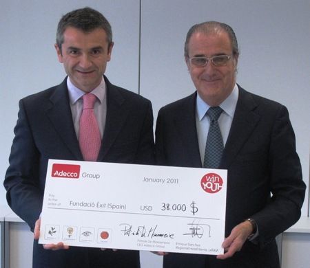 Enrique sanchez (Adecco) y Salvador Mas (Fundación Exit) Enrique sanchez (Adecco) y Salvador Mas (Fundación Exit)